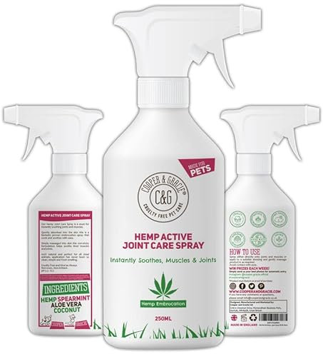 Hemp Active Joint Care Spray | Instant Soothes Muscle & Joint | Quick Absorb | 100% Cruelty Free Vet Recommended | Best For Dogs And Horses | Amazing Essential Oil Embrocation
