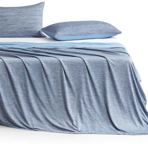 Elegear Coperta Rinfrescante, Arc-Chill 3.0 Q-Max>0.5 Coperta Estiva Fresca, Traspirante Comoda Leggera Morbida Coperta Rinfrescante Double-Face per Letto, Divano, Viaggio, 200x220cm, Blu