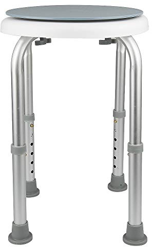Vendeur pro Tabouret de Douche avec Siege Pivotante 360°, Chaise de Douche Réglable en Hauteur, Stable et Sécurité Tabouret de Bain pour Les Personnes Handicapées, âgées et Femmes Enceintes