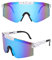 ZNBIOINA Polarisierte Sport-Sonnenbrille für Herren und Damen, UV400 Brille mit verstellbaren Beinen für Radfahren, Fahren, Laufen, Golf, C2