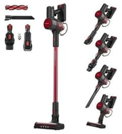 Taurus Crossback Glow - Aspirador Escoba 3 en 1, baterías de Litio 22.2V, 45 min autonomía, Carga rápida 4h, 2 velocidades, Ligero, depósito 600ml, Triple Advance Filtration