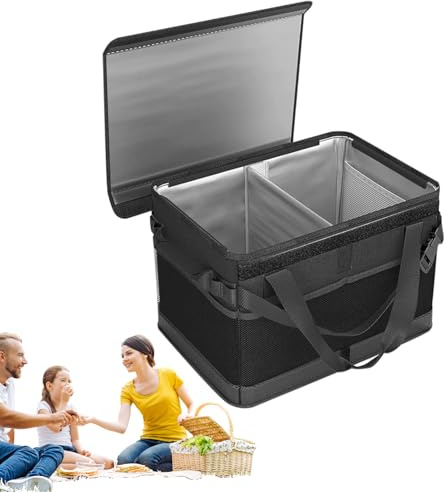 Picknicktasche – große Kapazität tragbar – auslaufsichere Kühltasche – für Park, Camping, Reisen, Freizeit, Outdoor, , Grillen, Familie, Roadtrip