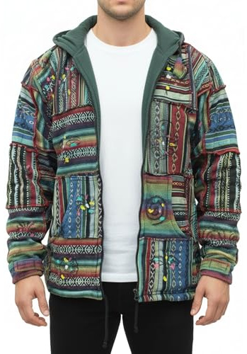 SHOPOHOLIC FASHION Hippiejacka i bomull för män