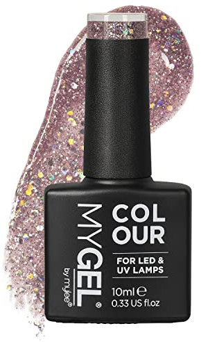 Mylee Gel Nail Polish 10ml [Disco ball] UV/LED Soak-Off Nail Art Manicure Pedicure for Professional, Salon & Home Use [Bold Glitters Range] - Long Lasting & Easy to Apply