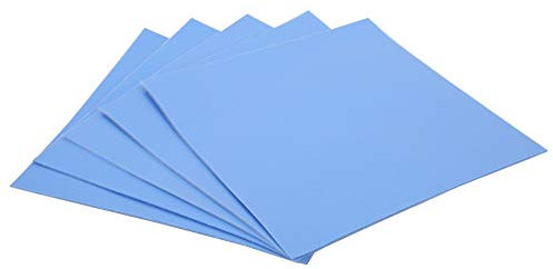 Almohadilla Térmica de 100 x 100 x 0.5 mm 5 Piezas 1.5 W/m-k Almohadilla Conductividad Térmica de Silicona CPU GPU Hoja de Conducción de Calor para Radiador de Tubo de Calor
