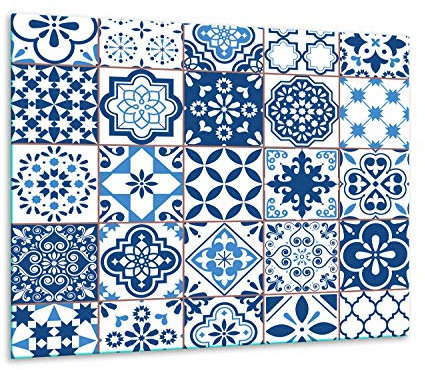 TMK ArtDeko – Placa Protectora Vitrocerámica 1 Pieza 60x52 cm – Cubre Placa de Inducción de Cristal Templado 4 mm – Tabla de Cocina de Vidrio Multifuncional y Protector Antisalpicaduras