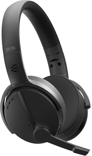 EPOS ADAPT 561 II - Cuffie Bluetooth con ANC Migliorata, Braccio Microfono Pieghevole, Ottimizzate per UC, 41 Ore di Tempo di Conversazione, Connettività Multi-dispositivo