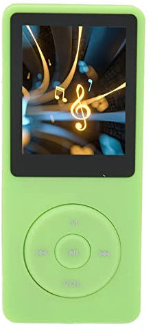 Reproductor MP3 MP4 con Memoria de 8 GB, Reproductor de Música con Pantalla de 1,8 Pulgadas, Batería de 450 MAh, Compatible con MP3, WMA, OGG, WAV, Ape, FLAC, AAC LC, ACELP (Verde)