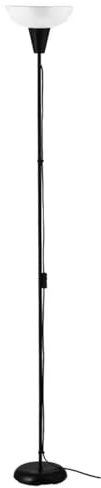 Black and White Floor Uplighter – Modern Slim Standing Lamp with Soft Ambient Lighting for Living Room, Bedroom, and Office