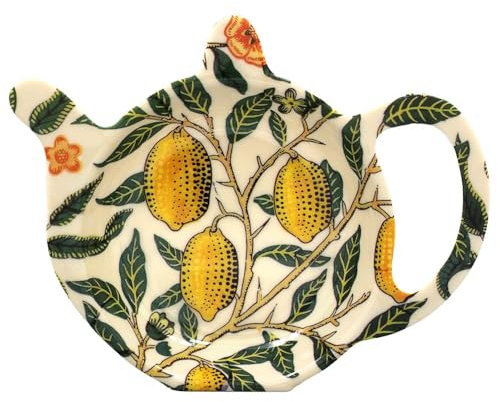 The Leonardo Collection Fruits Teabag Tidy By William Morris | Elegant Ceramic Teabag Holder with Iconic Fruits Design | Perfect for Tea Time or as a Decorative Kitchen Piece