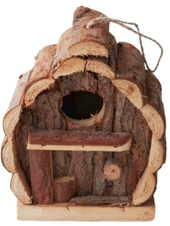 Yumneo Casa para pájaros para Exteriores, Casas de pájaros para Exteriores, Caja de Madera, de diseño rústico para jardín, terraza, Ventana, árbol, Patio, decoración de Patio