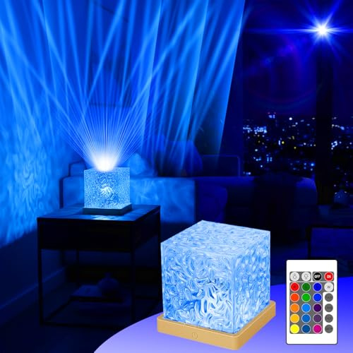 Probuk Lampada Aurora Boreale Cubo con Telecomando, Proiettore Stelle a 16 Colori Rotante, Luce Notturna LED Soffitto per Bambini, Decorazione Camera da Letto e Regalo