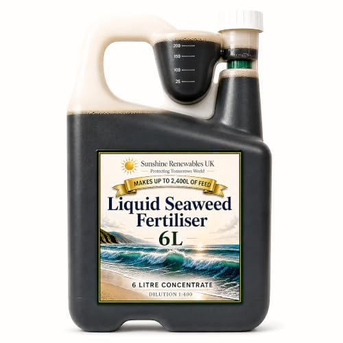 Seaweed Fertiliser 6L – Ultra Concentrated Organic Feed for Plants, Vegetables & Lawns - New larger 6L size