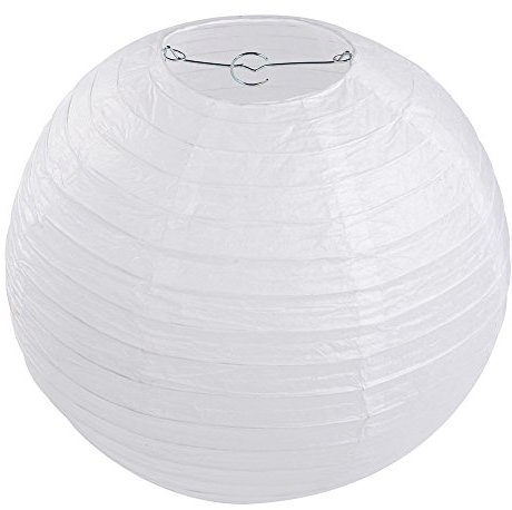 10 x Lampions Papierlaterne weiß (25cm)