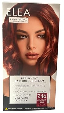 ELEA PROFESSIONAL PERMANENT HAARFARBCREME 7.46 KUPFERROT MIT ÖLPFLEGEKOMPLEX