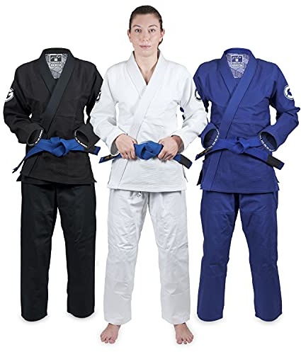Gold BJJ Foundation Women's Gi - Jiu Jitsu Gi for Women - IBJJF Competition Legal Womens BJJ Gi (White, F2)