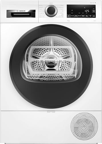 Bosch WQG233D0IT Serie 6 Asciugatrice smart a pompa di calore, 8 kg, Classe energetica C, Sensori di asciugatura intelligenti, Programma Hygiene Plus, Cestello per capi in lana,Bianco, 60 Cm