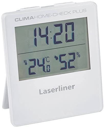 Laserliner digitales Hygrometer, ClimaHome-Check, Temperatur- & Luftfeuchtemessgerät mit Min/Max-Speicher, Kontrolle des Raumklimas, ideal für Wohnung, Büro, Keller