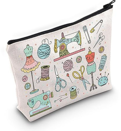 WZMPA Borsa da Cucito per Cosmetici, Macchina da Cucire, Idea Regalo, Strumenti da Cucito, Tela con Cerniera, Sarta, Trapunte (Strumenti di Cucitura)