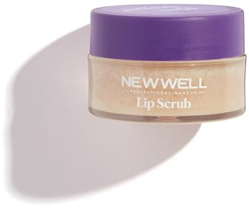 NEW WELL Lip Scrub Lippen Peeling - Intensive Feuchtigkeit, Vegan, 100% Natürlich, Tierversuchsfrei (Blackberry)