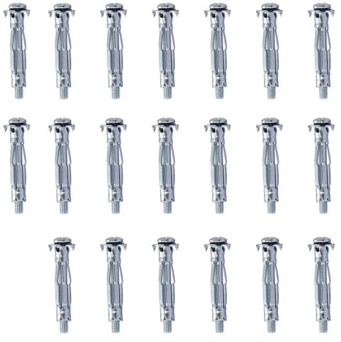 20Pcs Hollow Wall Anchor for M4,Plasterboard Fixings,Drywall Anchor Plugs Expansion Bolts,38MM Heavy Duty Metal Fixings