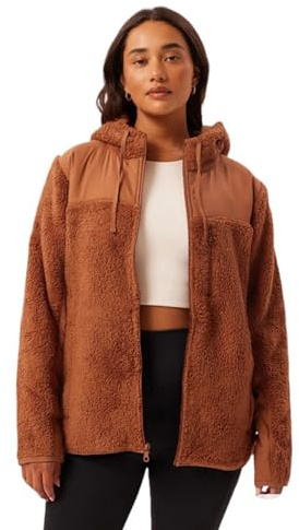 G5 APPAREL Womens Teddy Bear Fleece Hoodie Full Zip Sherpa Warm Jacket Top
