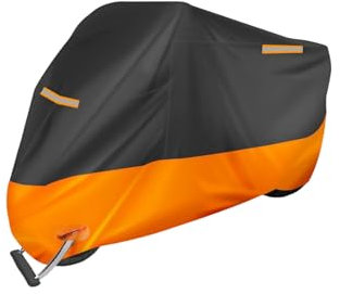 PureElement, Housse Moto Imperméable, Protection Pluie, Poussière et UV, Bâche Extérieur/Intérieur Été Hiver, 210D Résistante pour Tout Type de 2 Roues, 245x105x125 cm,