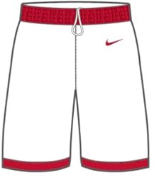 NIKE Mens Team25 Basketball Stock Short - White/University Red
