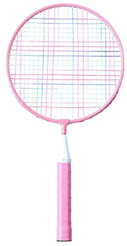 CHICIRIS Badmintonracket för Barn, Lätt Järnlegering, Bredare Träffyta, Bekvämt Stötdämpande Handtag, för Utomhussporter för Barn (Rosa)