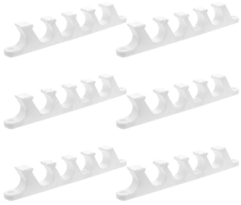 Housoutil 6pcs Plastic Chair Adjustment Bracket for Garden Loungers and Patio Recliners with Five-notch Design and Reliable Support, Easy to Store for Camping and Picnic Use