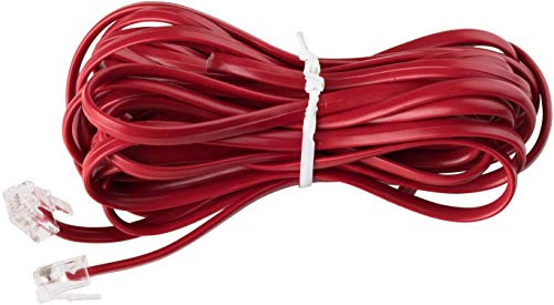 iSoHo Phones - Straight Phone Cord for Landline Phone, Cable, Telephone Extension Land Line Cable, Easy to Use - Excellent Sound Quality for House, Home Corded Phone or Office 25ft - Color Crimson Red