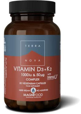 Terranova Synergistic Nutrition Vitamina D3 + K2 (1000 Iu E 50 Μg) Complex - 30 g