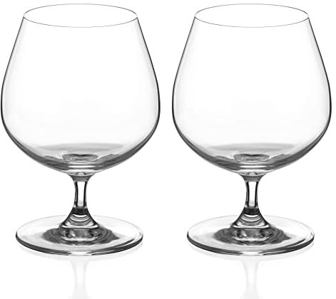 DIAMANTE Juego de 2 vasos de licor de coñac para brandy – Colección Auris sin decorar, juego de 2 (1400.702)