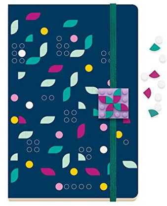 IQ Lego DOTS Notebook with Sliding Charm DIY Craft Kit for Kids, Makes a Great Birthday Gift for Kids who Love Creative Toys and Homemade Craft Sets