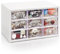 Aufbewahrungsbox mit 9 Schubladen, ToyaJeco Stapelbar Desktop Handwerk Schublade Schrank, Klare Schreibtisch Organizer Caddy für Make-up-Schmuck Büro Craft Supplies (25×15×16cm) (weiß)