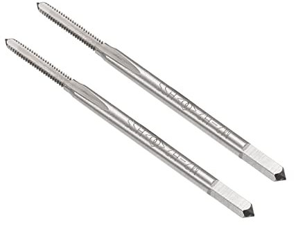 CoCud Rosca Fresado Machos, Métrico M2 Roscado H2, Alta Velocidad Acero Máquina 3 Rectas Flautas Tornillo Roscado Herramienta - (Aplicaciones: para Roscado Perforación Máquina), 2uds