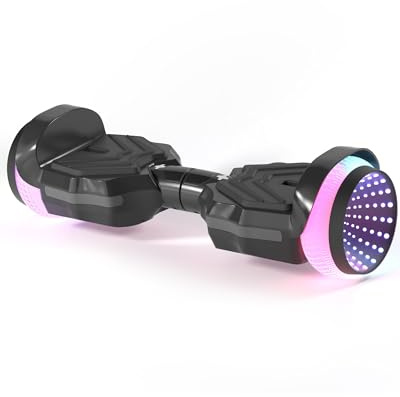SIMATE Scooter, Colorful LED Light-Up Wheels, Bluetooth Speakers and APP, Dual 250W Motors, 8.5 mph Max Speed & 8.5 Miles Max Range, Gifts for Kids Adults Girls Boys