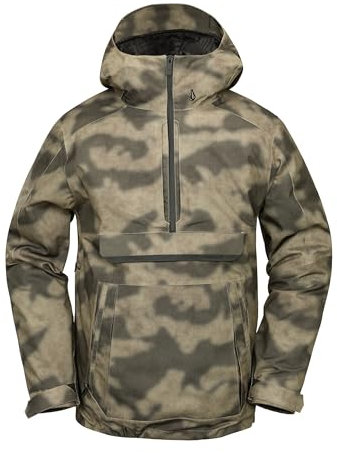 Volcom Herren Jacket Brighton Pullover Anarok Hooded Snowboard Jacke, Camouflage S5, XL