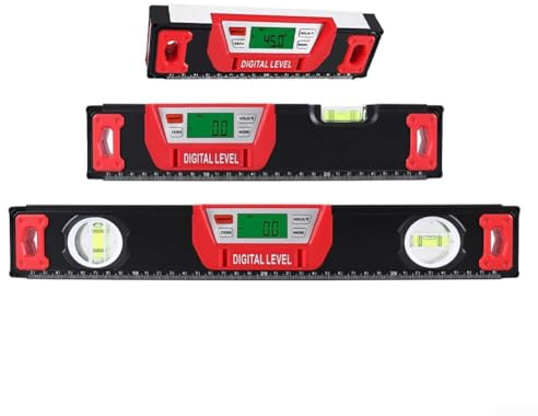 Niveau à bulle numérique, règle de niveau électronique, mesure de l'angle, compteur de pente numérique, affichage LED, rapporteur inclinomètre (30 cm)