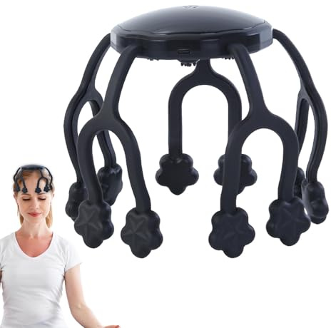 Masajeador de cabelludo rascador, masajeador eléctrico para la cabeza, Masajeador de cabello Octopus Masajeador de cabelludo, Rascador eléctrico, herramienta de masaje d