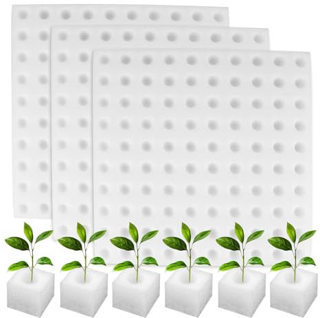 BigKego Lot de 300 éponges hydroponiques Soilless - Éponges hydroponiques - Serre - Outil de jardin pour plants de plants de légumes