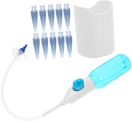 SEWOART Pulitore Cerume Manuale Kit Rimozione Del Cerume Di Lavaggio E Pulizia Delle Orecchie Con Bacinella Auricolare E 10 Punte Per Orecchie Adulti