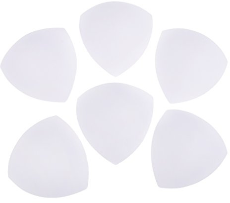 3 paia di morbidi cuscinetti triangolari per reggiseno sportivo bikini bianco, bianco, Etichettalia unica