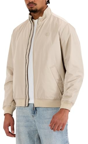 Redbridge Giacca da mezza stagione da uomo, blouson leggero con colletto alla coreana e chiusura lampo, giacca casual per la primavera e l'autunno, beige., XXL