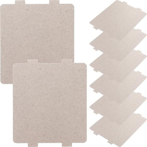 ASAKKURA Set 8 Pezzi Fogli di Mica per Microonde, Piastra Guida D’onda Resistente Alte Temperature, Copertura Isolante per Ricambi Forno a Microonde e Piccoli Elettrodomestici
