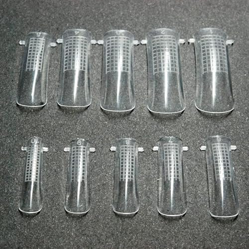 KADS 100Pcs/10 Size Dual Nail System Form UV Gel Acrylic Nail Art Mold Artificial Nail Tips with Scale