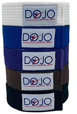 Dojo BJJ Belt Adult Ranked IBJJF Jiujitsu Belt White Blue Brown Purple Black A1 A2 A3 A4