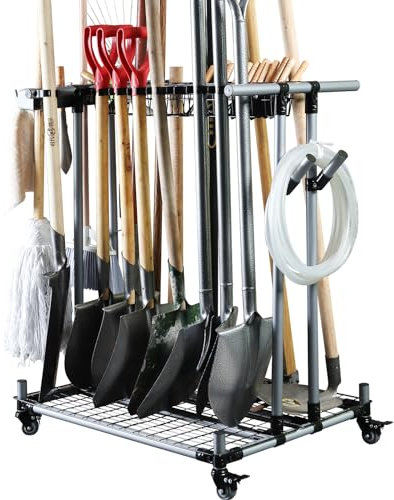 Étagère de Rangement Polyvalente pour Outils de Jardin avec Stockage Classifié pour Chariot de Matériel Agricole Lourd