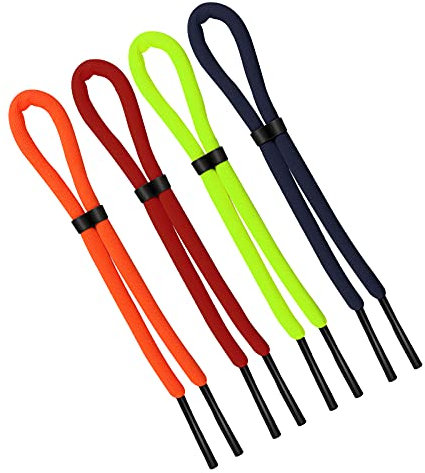 AIEX 4pcs 66cm Brillenband Schwimmfähig, Brillen Band Sonnen Brillenhalter Anti-Verlust Brillenbänder für Wassersport Bootfahren Kajakfahren Surfen Herren Damen (4 Farben)