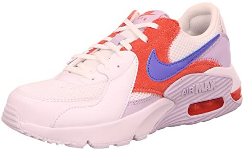 NIKE Women's Air Max Excee Gymnastics Shoes, White Sapphire Pure Violet Magic Ember, 4 UK